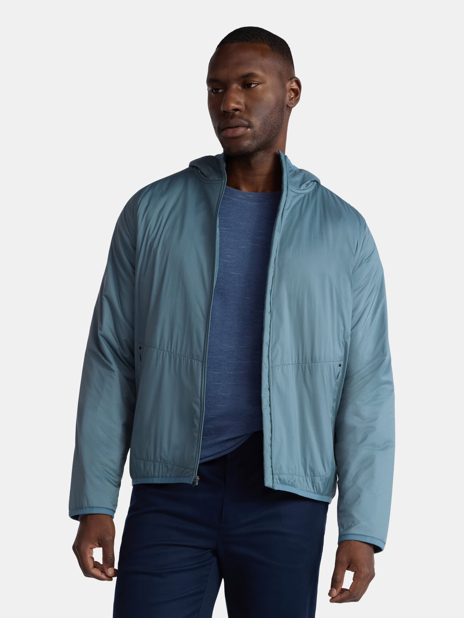 George Men's and Big Men's Lightweight Insulated Hooded Nylon
