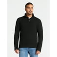 thumbnail image 1 of George Men's & Big Men's Button Mock Neck Sweater with Long Sleeves, Midweight, Sizes S-3XL, 1 of 5