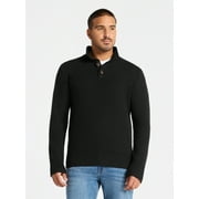 GEORGE Men's & Big Men's Button Mock Neck Sweater with Long Sleeves, Midweight, Sizes S-3XL