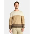 thumbnail image 1 of George Men's and Big Men's Colorblock Crewneck Sweater, Midweight, Sizes S-3XL, 1 of 5
