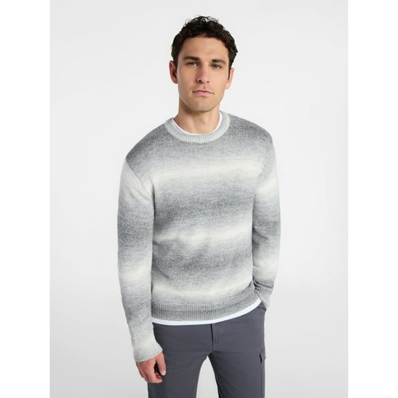 George Men's and Big Men's Ombre Crewneck Sweater, Midweight, Sizes S-3XL