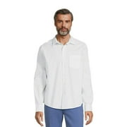 George Men's & Big Men's Long Sleeve Poplin Button-Up Shirt, Sizes S-3XL