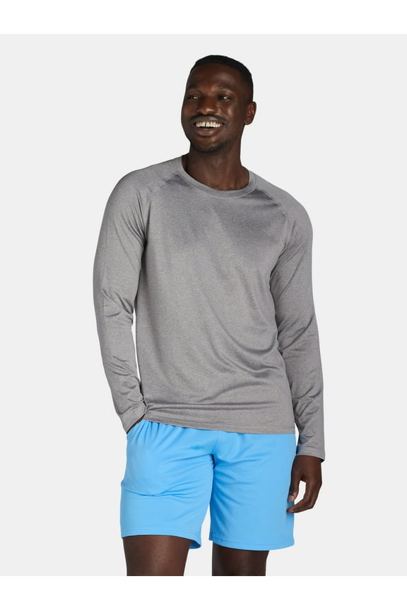 Men’s & Big Men’s Long Sleeve Sun Shirt with UPF50+, Sizes S-3XL