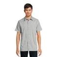 thumbnail image 1 of George Men's & Big Men's Microfiber Button-Up Shirt with Short Sleeves, Sizes S-3XL, 1 of 6