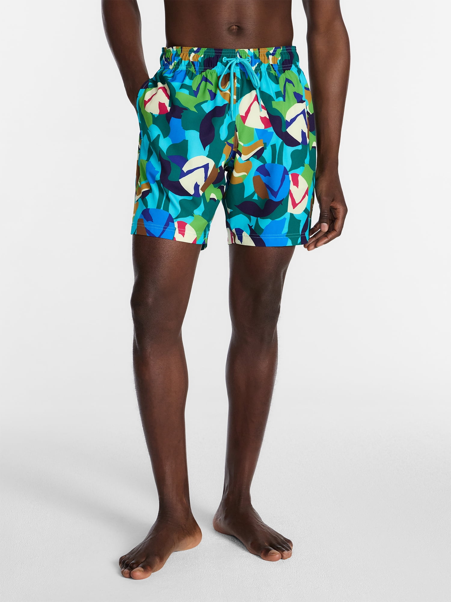 George Men's and Big Men's Novelty Swim Trunks with UPF 50+, 7" Inseam, Sizes S-3XL