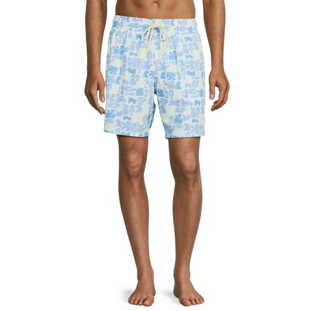 George Men’s & Big Men's Novelty Swim Trunks with UPF 50+, 7” Inseam, Sizes S-3XL