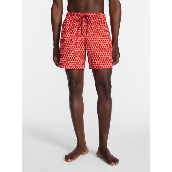 George Men's and Big Men's Novelty Swim Trunks with UPF 50+, 7" Inseam, Sizes S-3XL