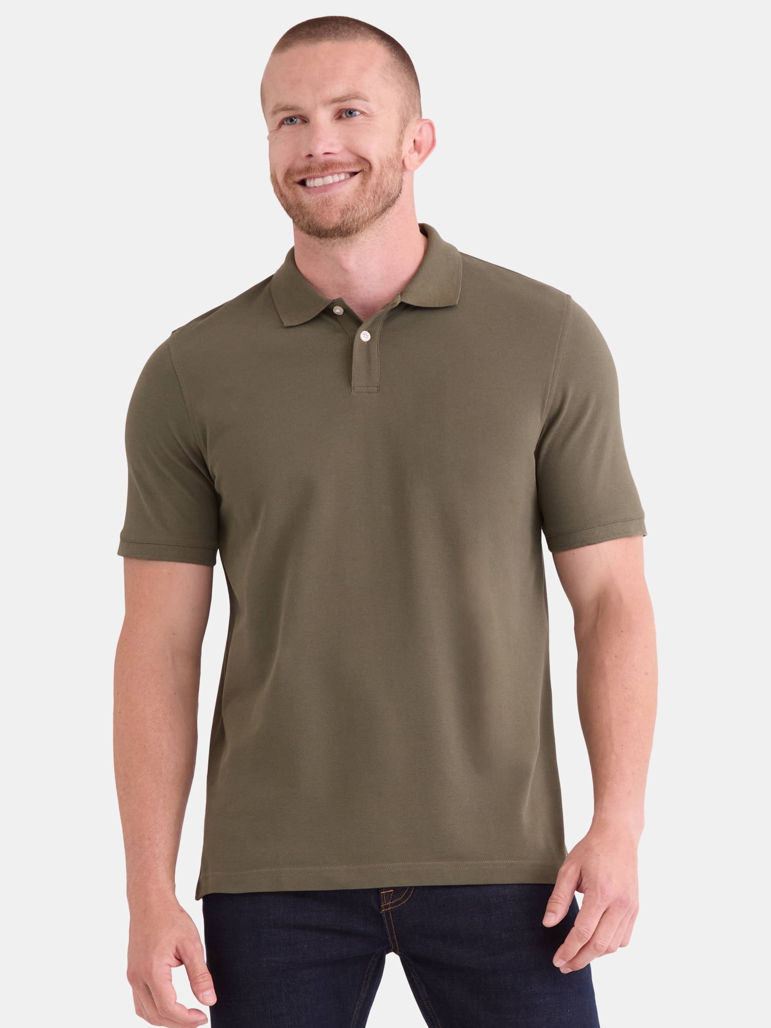 George Men’s and Big Men’s Pique Polo Shirt, Sizes XS-3XL