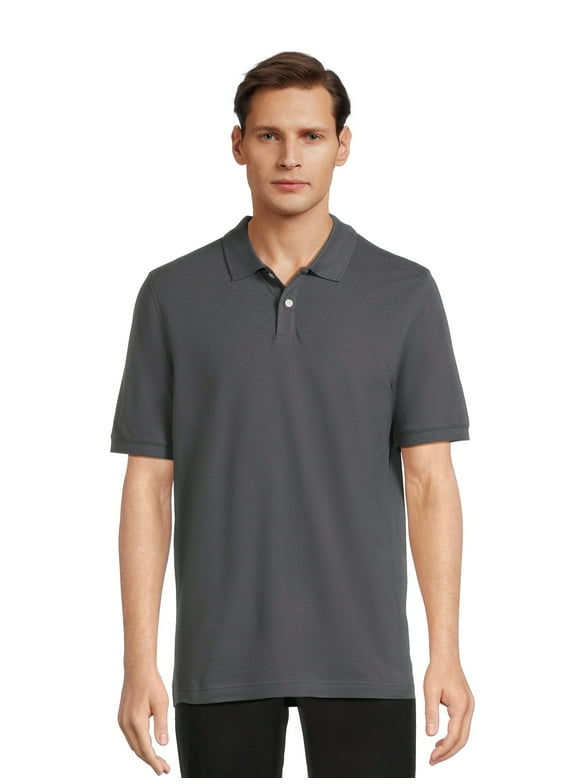 George Men's & Big Men's Pique Polo Shirts with Short Sleeves, Sizes XS-3XL