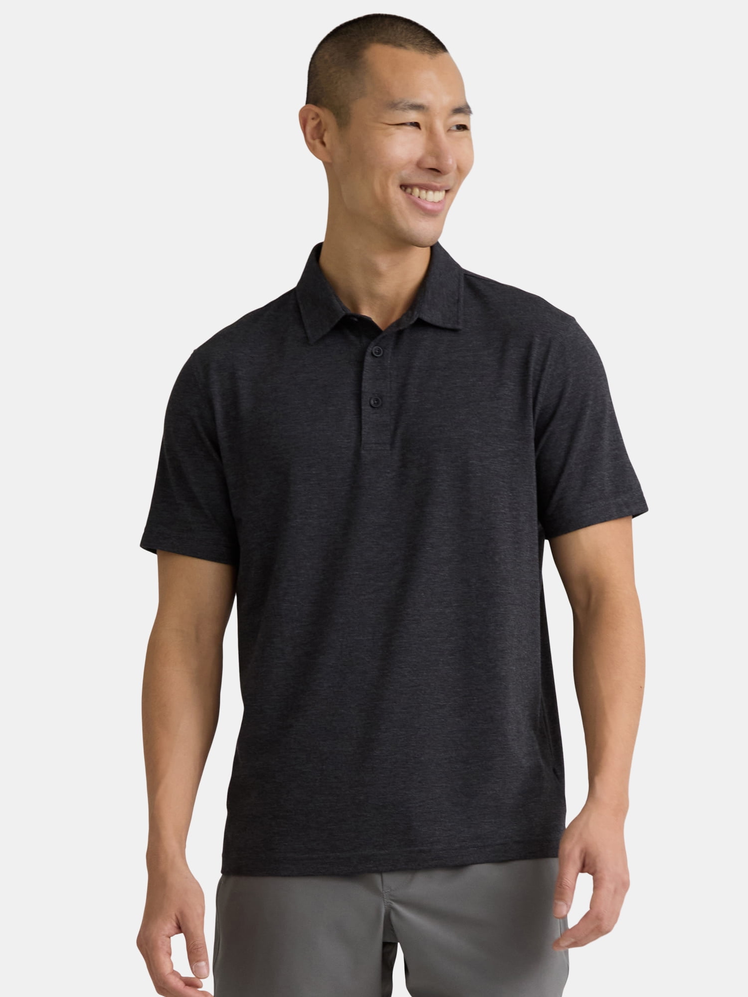 George Men's & Big Men's Poly Polo with Short Sleeves, Sizes S-3XL