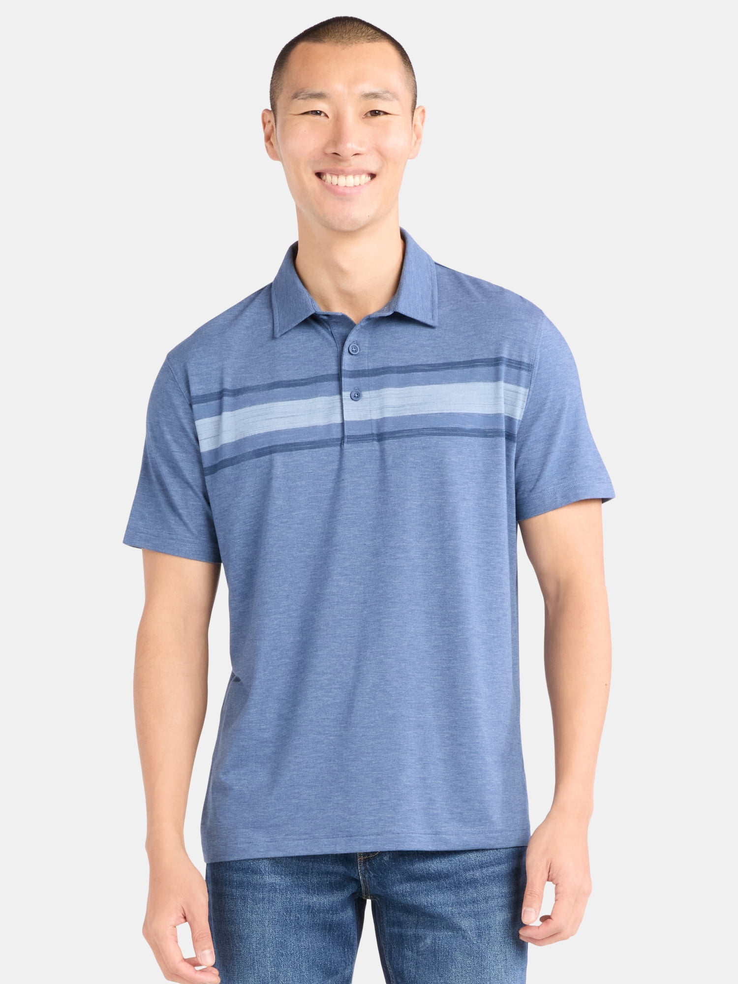 George Men's & Big Men's Poly Polo with Short Sleeves, Sizes S-3XL