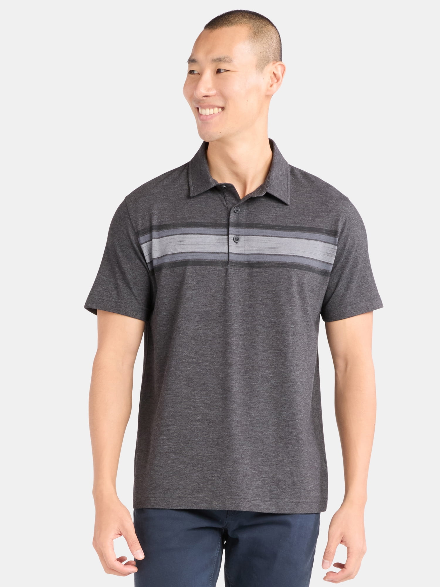 George Men's & Big Men's Poly Polo with Short Sleeves, Sizes S-3XL