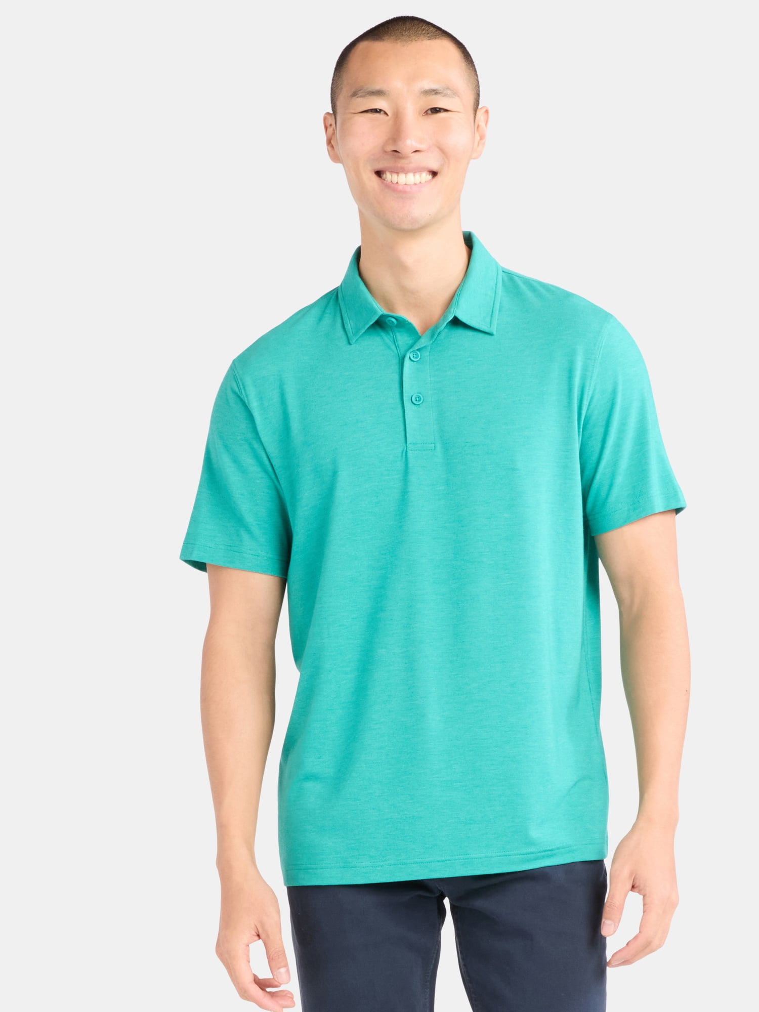 George Men's & Big Men's Poly Polo with Short Sleeves, Sizes S-3XL
