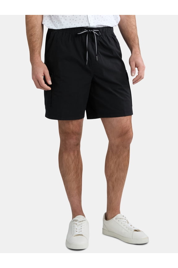 Men's & Big Men's Pull-On Cargo Shorts, 8" Inseam, Sizes S-2XL