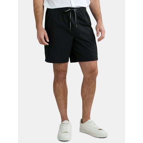 George Men's & Big Men's Pull-On Cargo Shorts, 8" Inseam, Sizes S-2XL