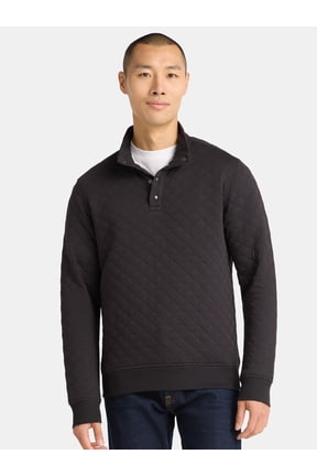 Men's and Big Men's Quilted Snap Pullover Jacket, Sizes S-3XL
