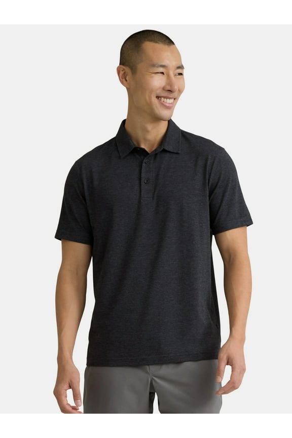 Men's & Big Men's Poly Polo with Short Sleeves, Sizes S-3XL