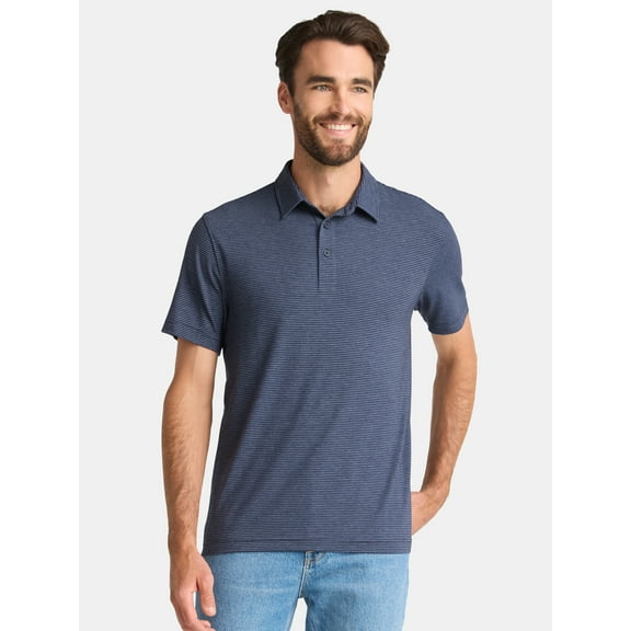 George Men's & Big Men's Poly Polo with Short Sleeves, Sizes S-3XL