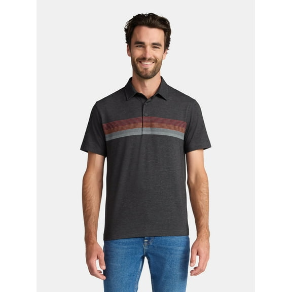 George Men's & Big Men's Poly Polo with Short Sleeves, Sizes S-3XL