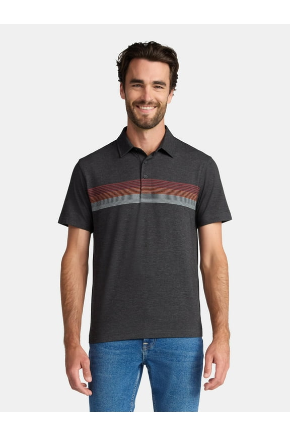 Men's & Big Men's Poly Polo with Short Sleeves, Sizes S-3XL
