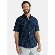 George Men's & Big Men's Short Sleeve Button-Up Poplin Shirt, Sizes S-3XL
