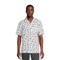 thumbnail image 1 of George Men's & Big Men's Short Sleeve Linen Blend Button-Up Camp Shirt, Sizes S-3XL, 1 of 5