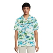 George Men's & Big Men's Short Sleeve Rayon Button-Up Camp Shirt, Sizes S-3XL
