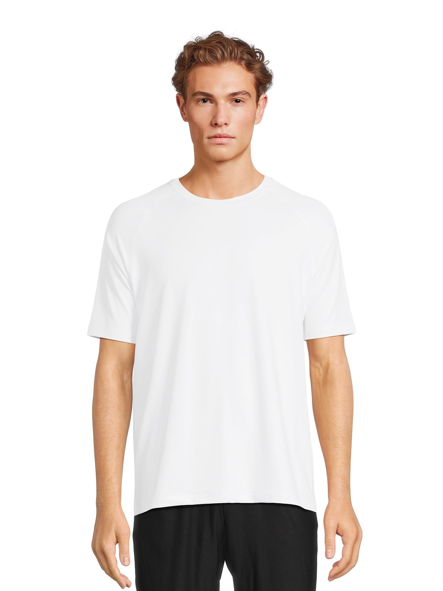 George Mens & Big Men's Short Sleeve Sun Shirt with Upf50+, Sizes S-3xl, Size: Large, White