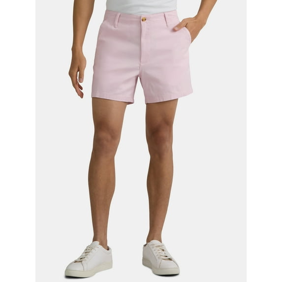 George Men’s & Big Men's Stretch Twill Flat Front Shorts, 5” Inseam, Sizes 30-46