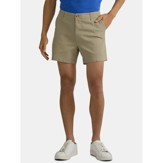 George Men’s & Big Men's Stretch Twill Flat Front Shorts, 5” Inseam, Sizes 30-46