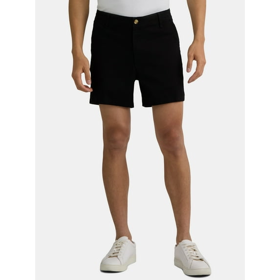 George Men’s & Big Men's Stretch Twill Flat Front Shorts, 5” Inseam, Sizes 30-46