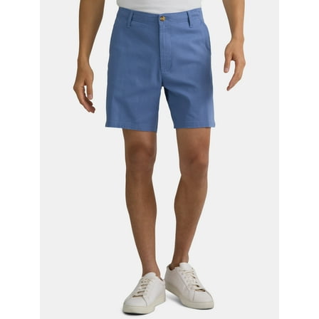 George Men's & Big Men's Stretch Twill Flat Front Shorts, 9" Inseam, Sizes 28-54