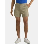George Men's & Big Men's Relaxed Fit Stretch Twill Flat Front Shorts, 9" Inseam, Sizes 28-54
