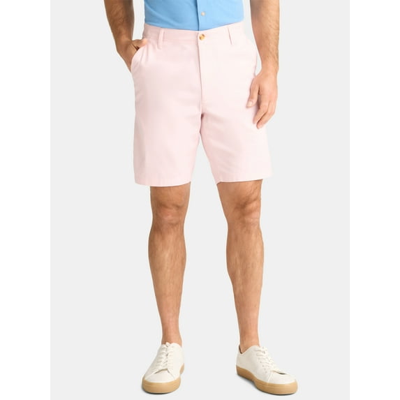 George Men's & Big Men's Stretch Twill Flat Front Shorts, 9" Inseam, Sizes 28-54
