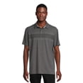 thumbnail image 1 of George Men’s & Big Men's Striped Jersey Knit Polo Shirt with Short Sleeves, Sizes S-3XL, 1 of 5