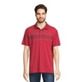 thumbnail image 1 of George Men’s & Big Men's Striped Jersey Knit Polo Shirt with Short Sleeves, Sizes S-3XL, 1 of 5