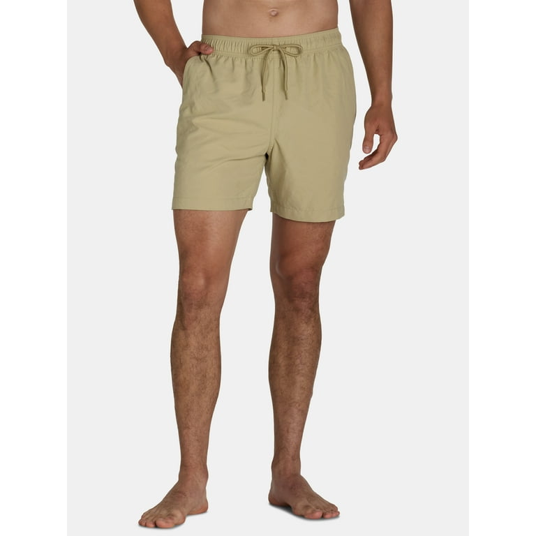 Mens khaki swim trunks hot sale