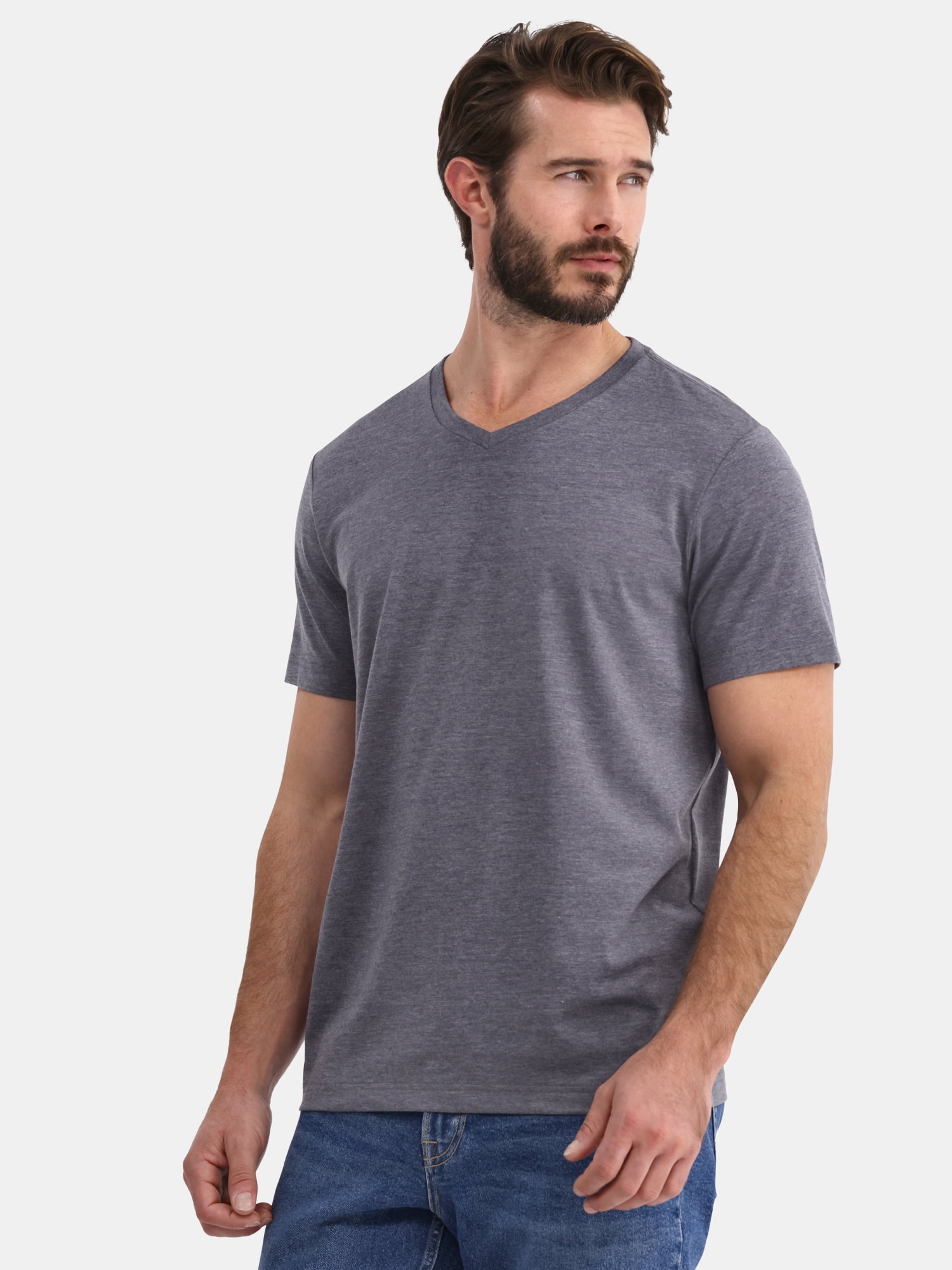 George Men's and Big Men's V-Neck Tee with Short Sleeves, Sizes XS-3XL