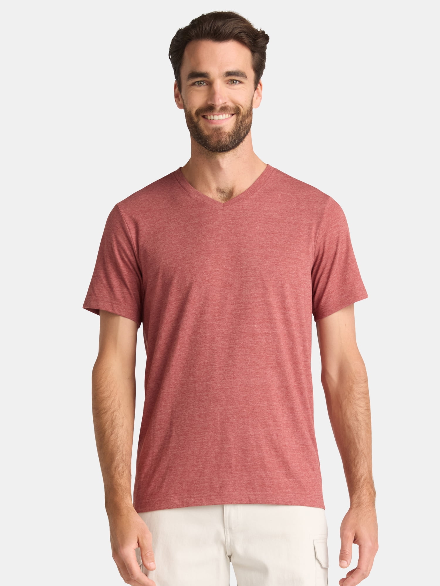 George Men's and Big Men's V-Neck Tee with Short Sleeves, Sizes XS-3XL