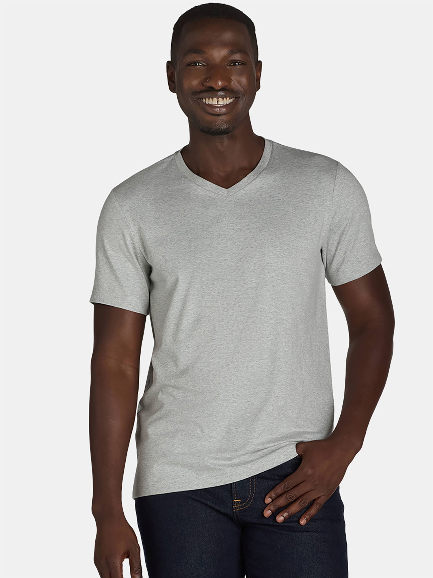 George Men's and Big Men's V-Neck Tee with Short Sleeves, Sizes XS-3XL