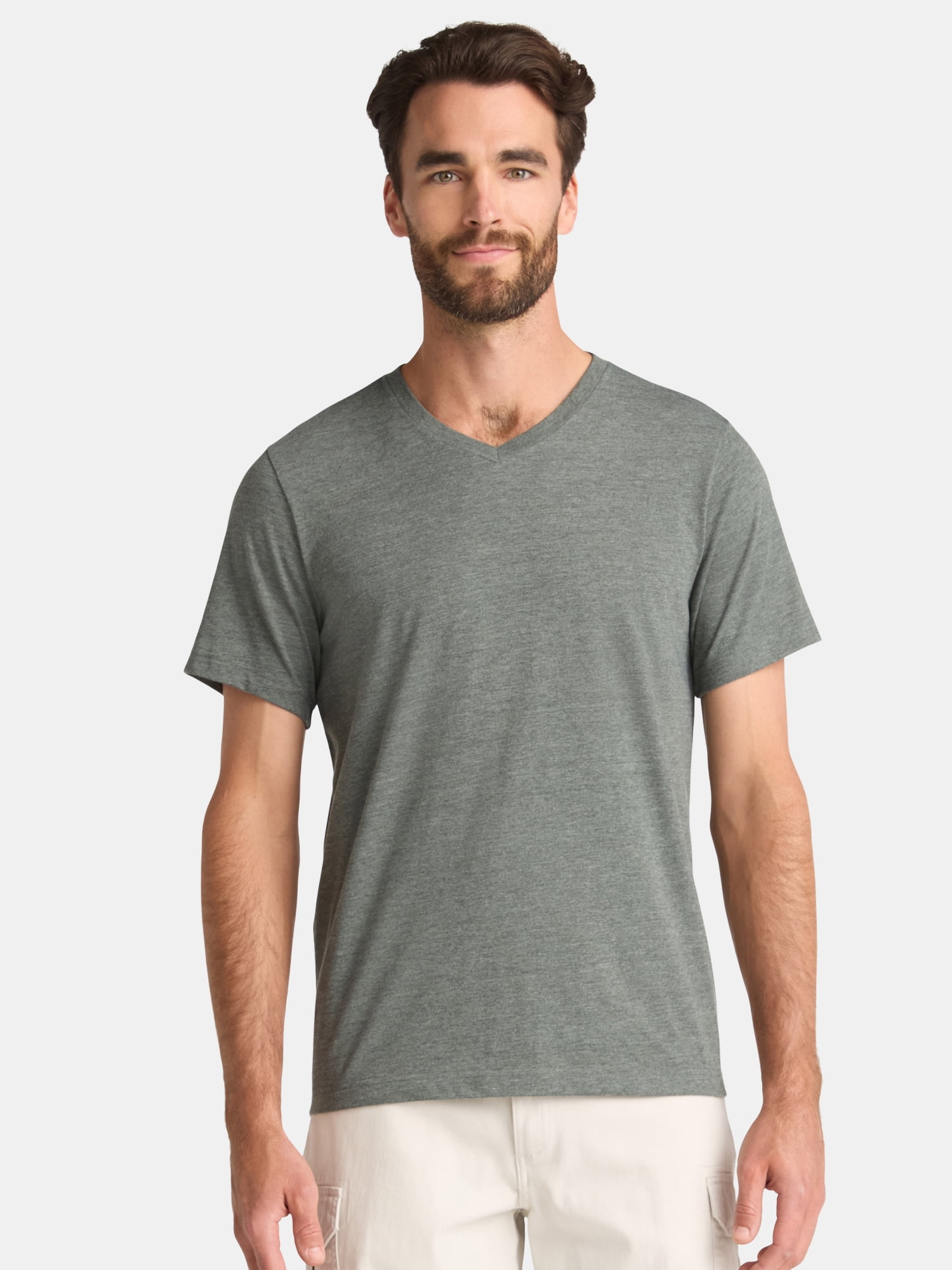 George Men's and Big Men's V-Neck Tee with Short Sleeves, Sizes XS-3XL