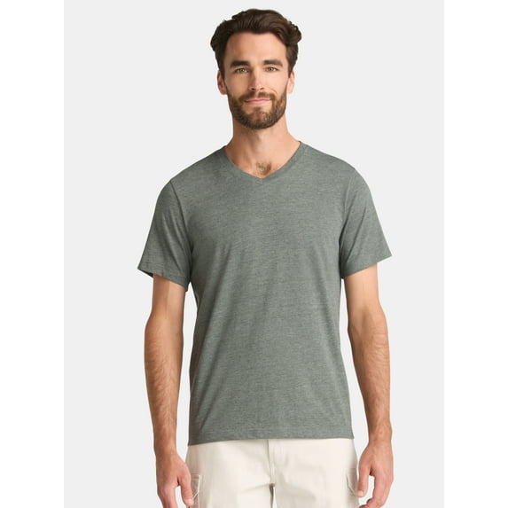 George Men's and Big Men's V-Neck Tee with Short Sleeves, Sizes XS-3XL