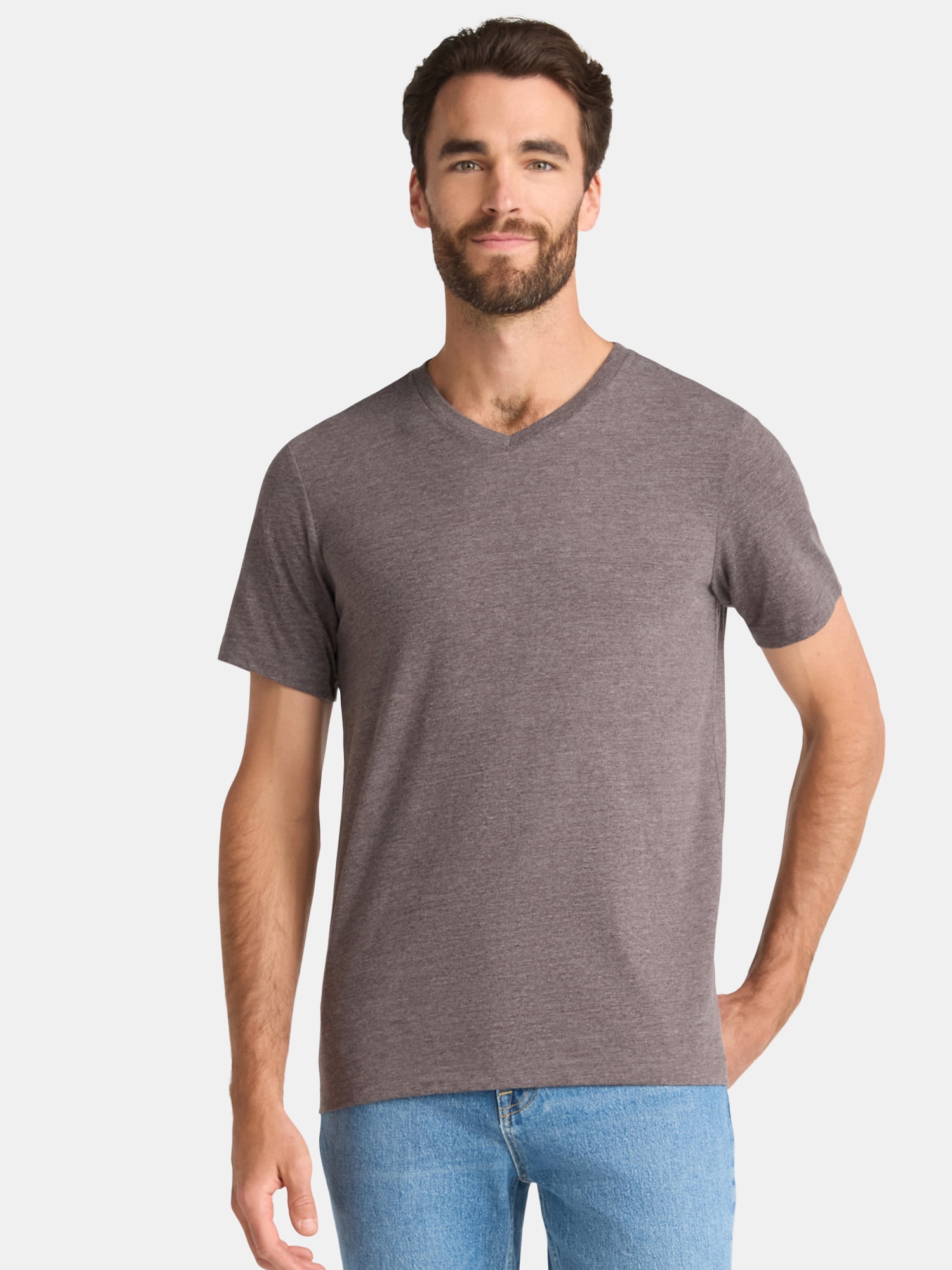 George Men's and Big Men's V-Neck Tee with Short Sleeves, Sizes XS-3XL