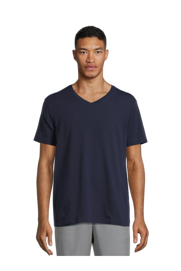 Men’s & Big Men’s V-Neck Textured Short Sleeve Tee, Sizes S-3XL