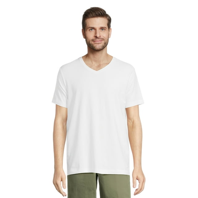 George Men’s & Big Men’s V-Neck Textured Short Sleeve Tee, Sizes S-3XL