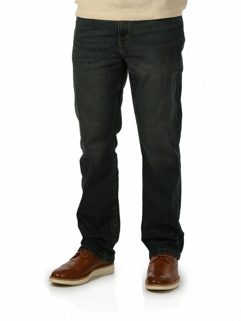 George Men's Bootcut Jeans, low-rise slim fit denim with stretch