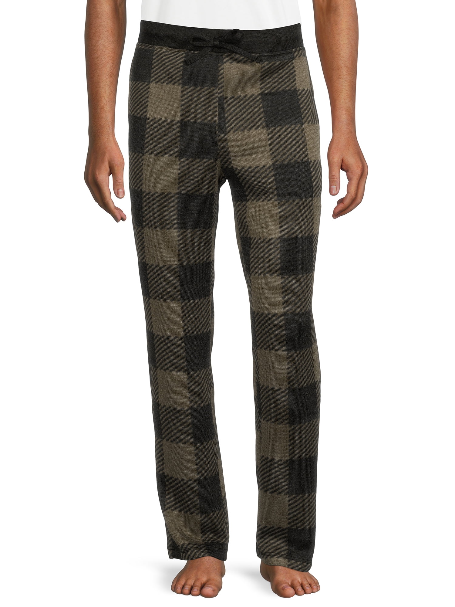 George Men's Buffalo Plaid Sweater Pants 