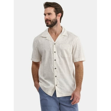 George Men's and Big Men’s Camp Shirt, Sizes S-3XL