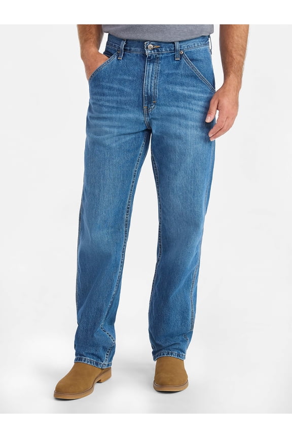 Men's & Big Men's Relaxed Fit 100% Cotton Carpenter Jeans, Sizes 28-54