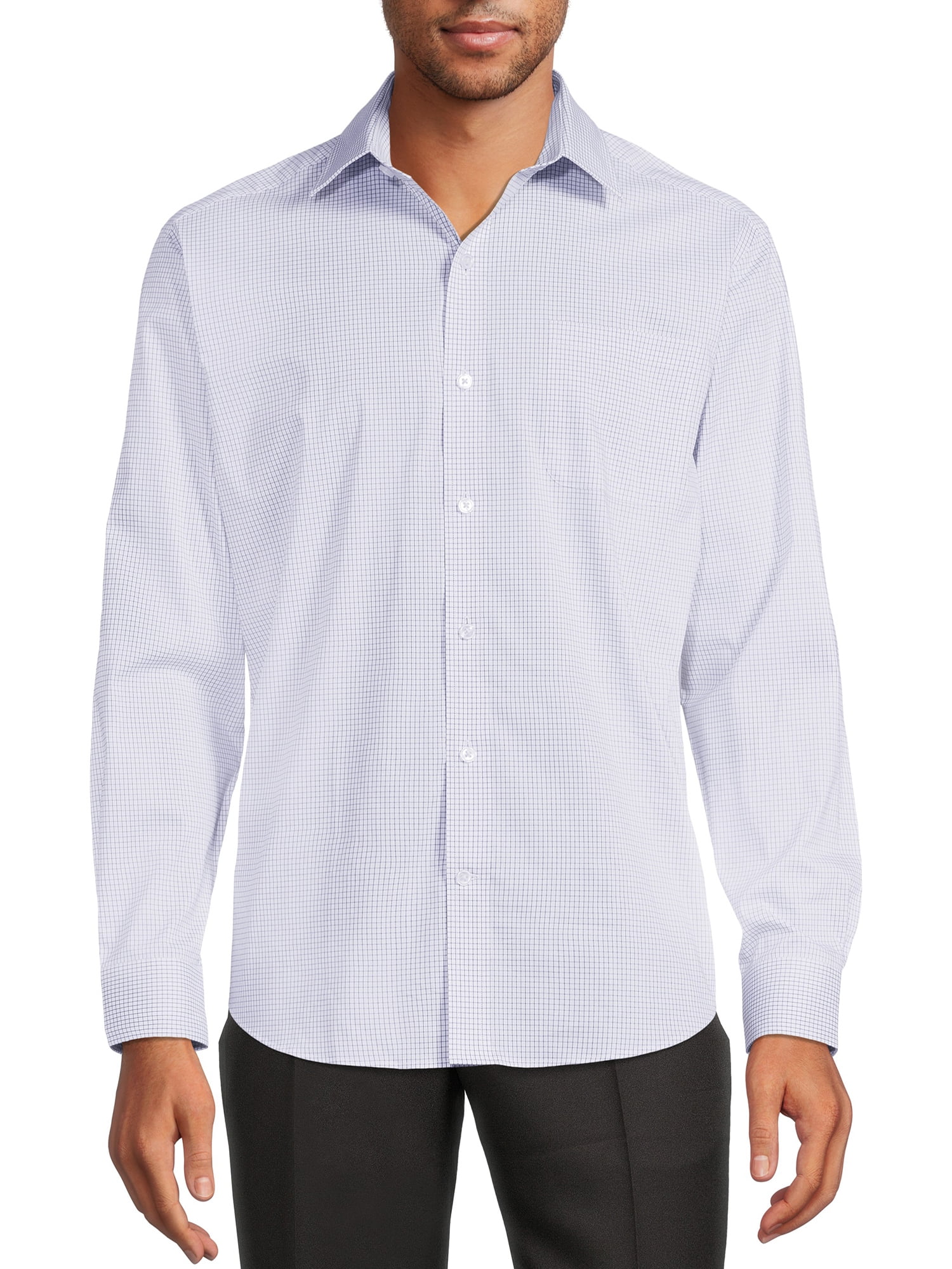 George Men's Classic Dress Graph Shirt - Walmart.com